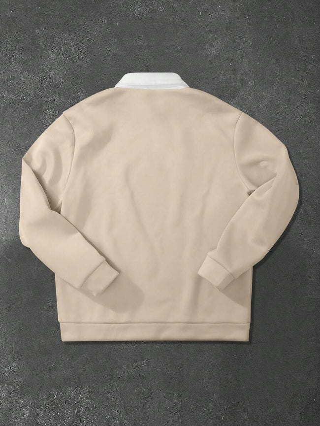 Loose Fit Polo Neck Sweatshirt - 2