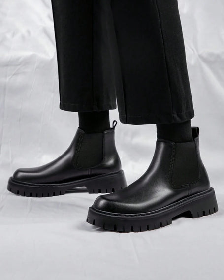 Black High-Top Casual Boots - 4