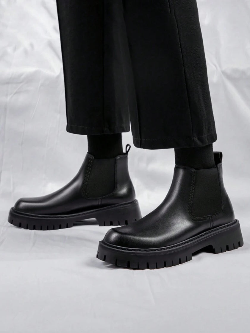 Black High-Top Casual Boots - 4