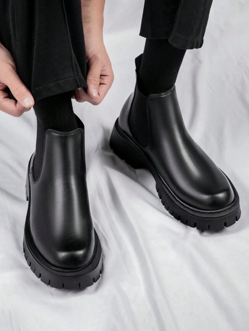 Black High-Top Casual Boots - 5