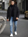 Padded Hooded Jacket Black - 3