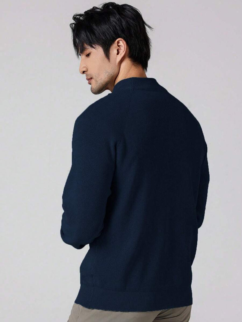 Stylish Half Zip Sweater - 8