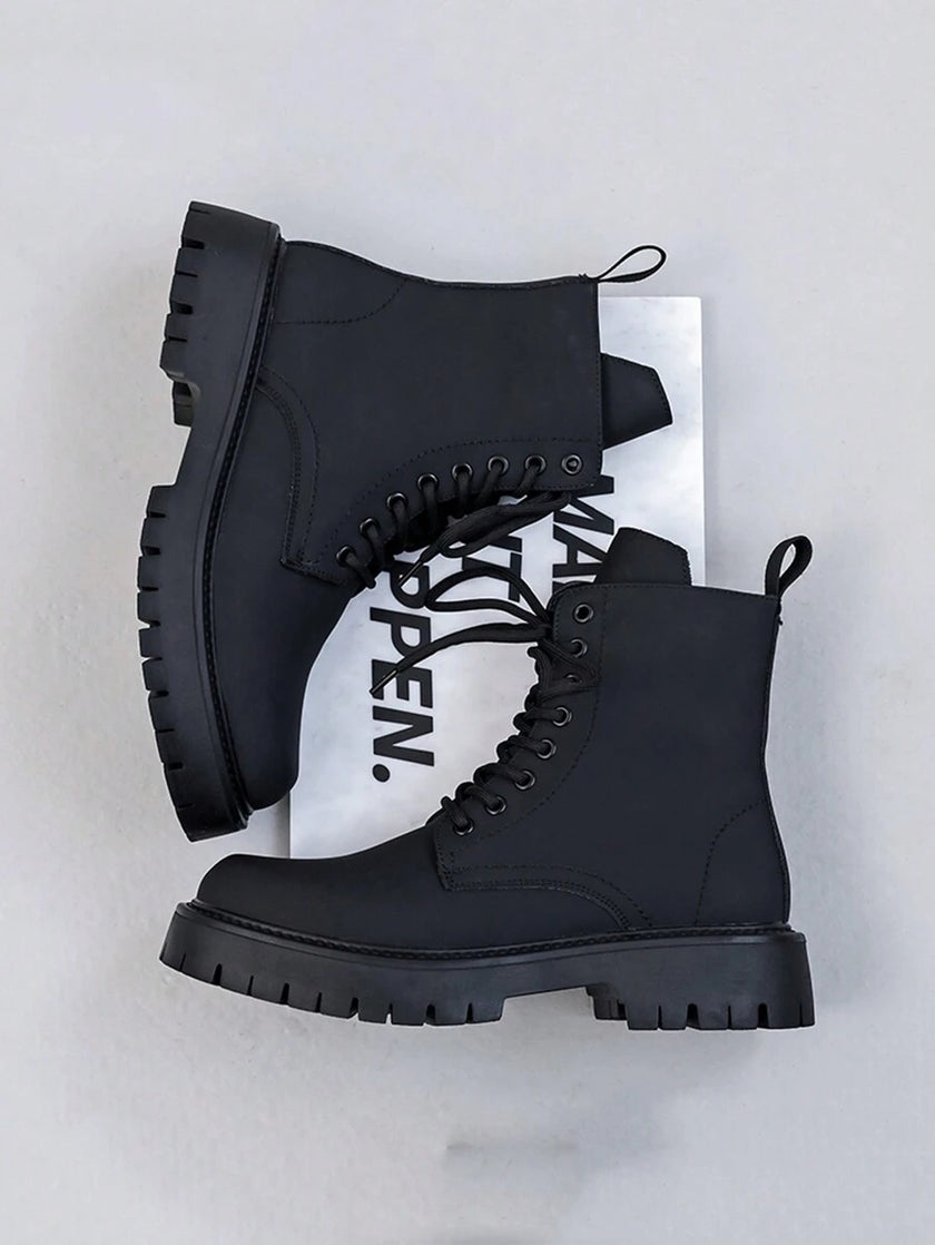 Vintage Black Combat Boots - 2