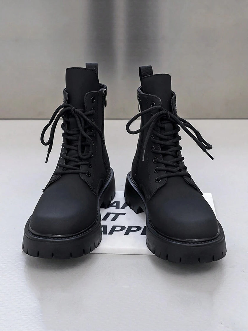 Vintage Black Combat Boots - 5