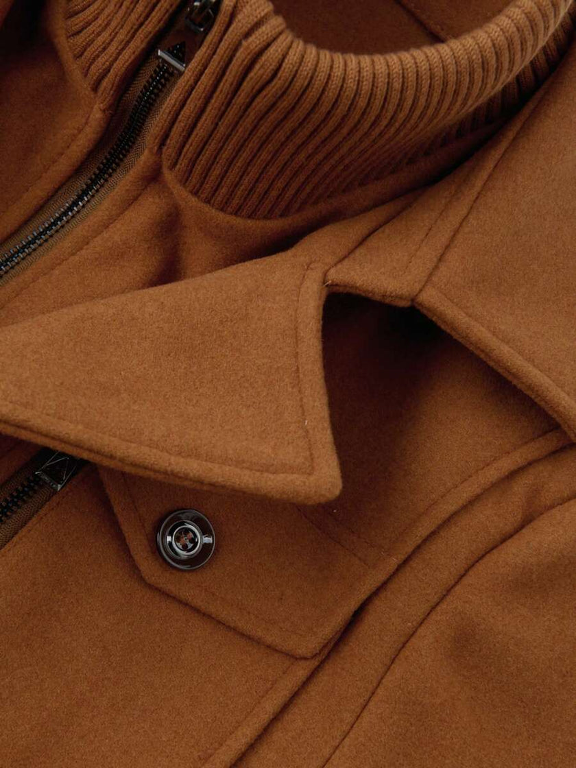 Slim Woolen Business Coat Gray - 13