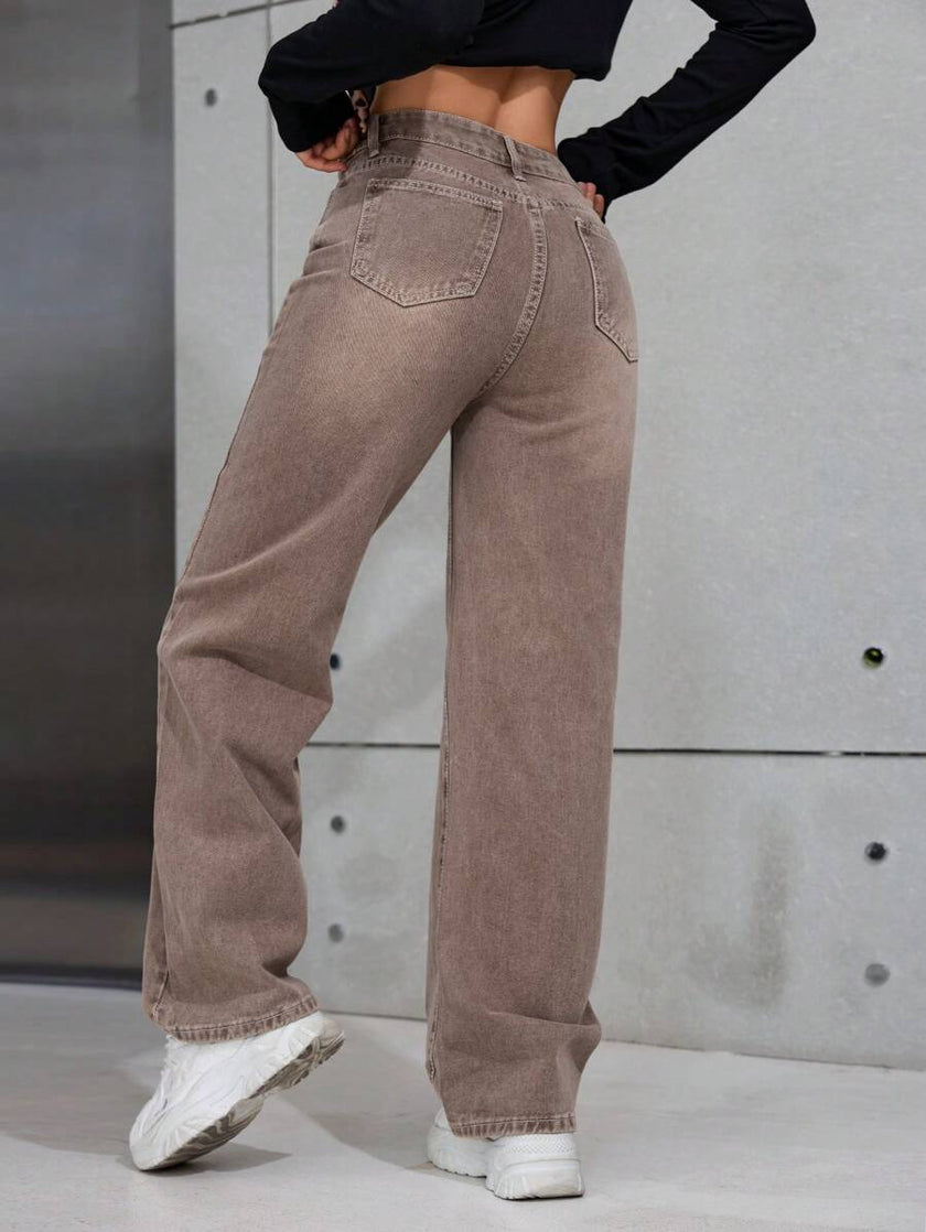 Retro Straight Leg Jeans