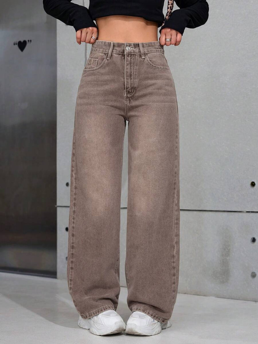 Retro Straight Leg Jeans