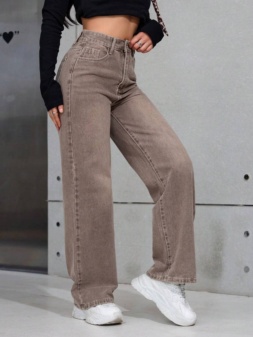 Retro Straight Leg Jeans