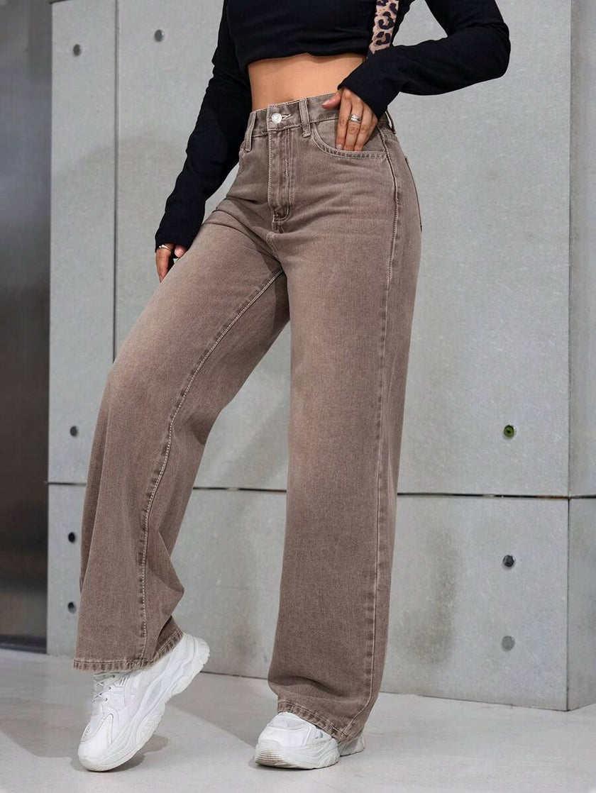 Retro Straight Leg Jeans