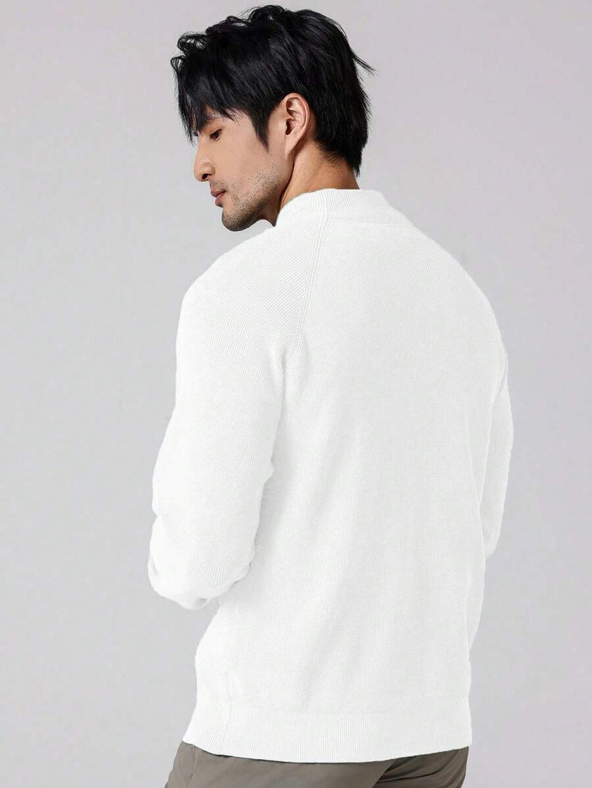 Stylish Half Zip Sweater - 33