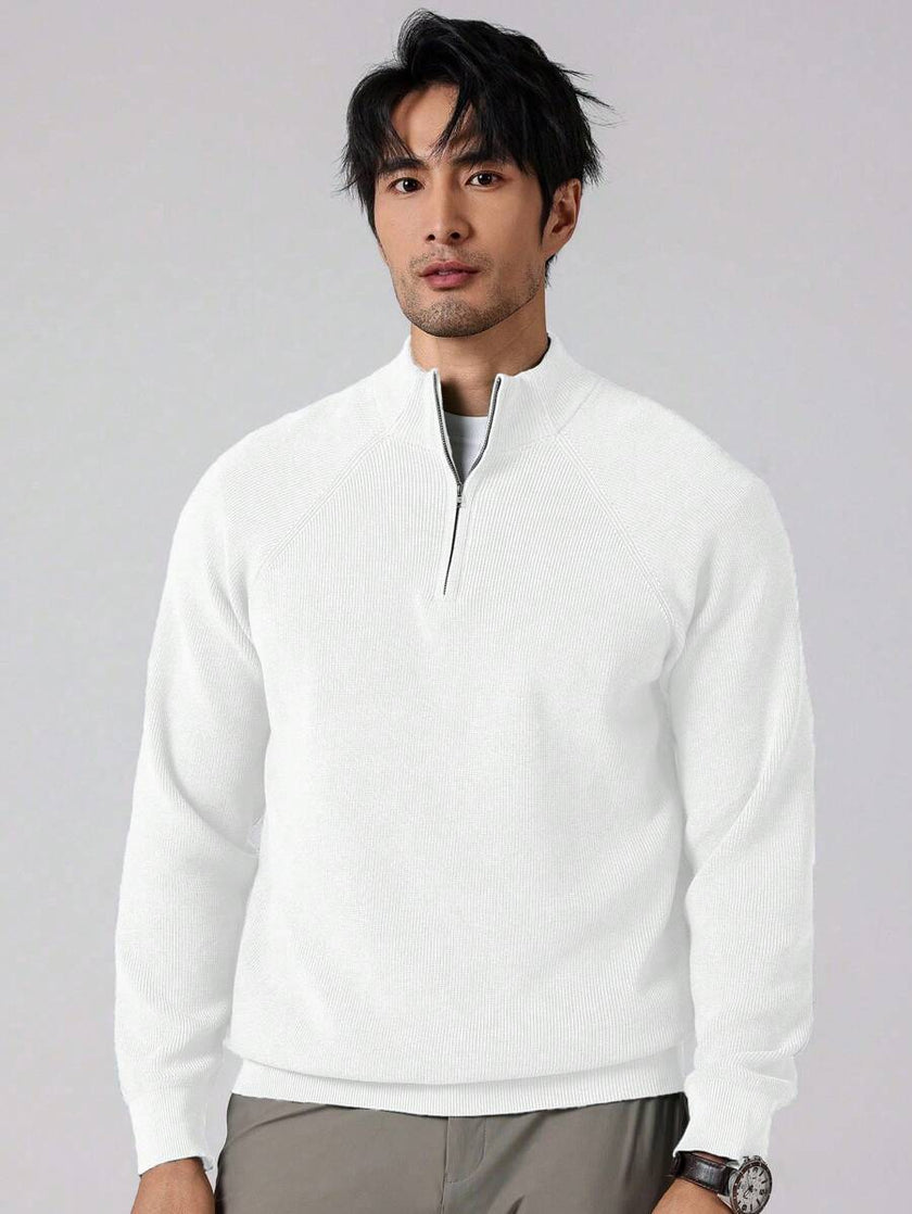 Stylish Half Zip Sweater - 36