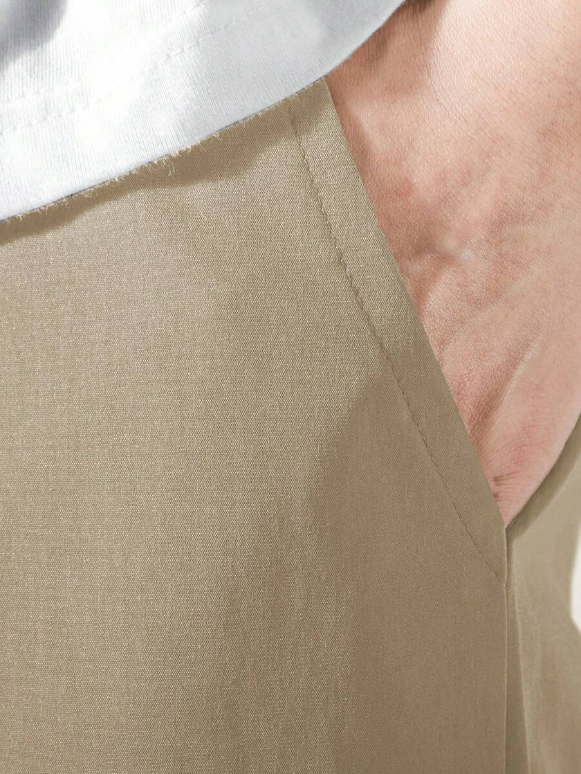 Black Cargo Trousers Drawstring