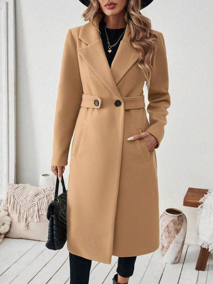 Camel Wool Blend Coat - 28