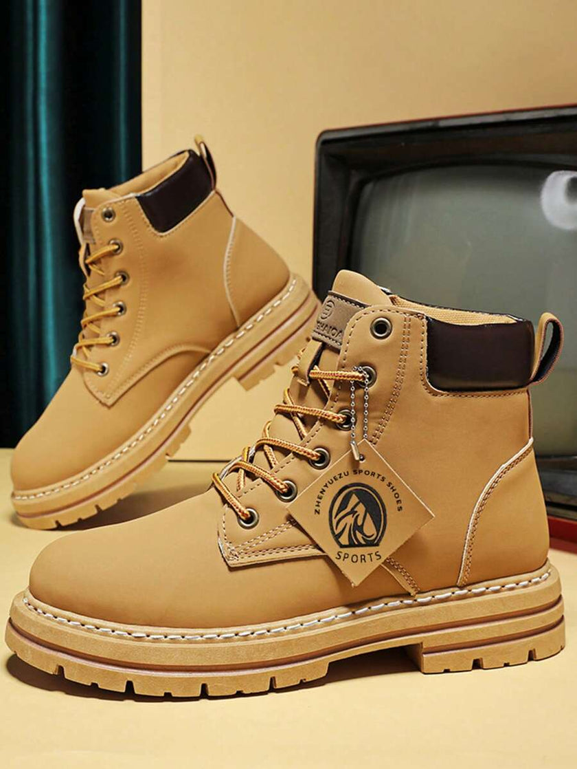 Waterproof Hiking Boots Khaki - 8