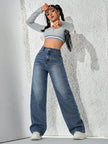 Retro Straight Leg Jeans