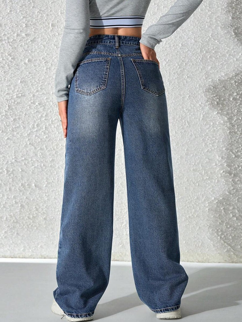 Retro Straight Leg Jeans