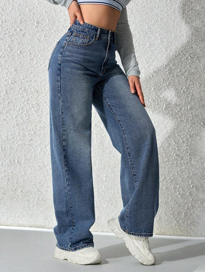 Retro Straight Leg Jeans