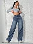 Retro Straight Leg Jeans