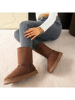 Cozy Suede Snow Boots - 6