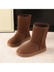 Cozy Suede Snow Boots - 10