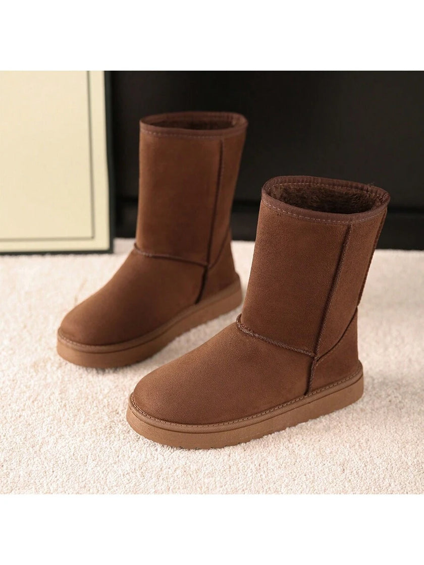 Cozy Suede Snow Boots - 10
