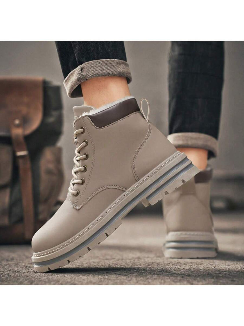 Stylish Winter Boots Grey - 12