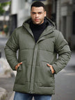 Padded Hooded Jacket Black - 13