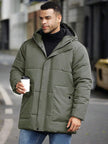 Padded Hooded Jacket Black - 14