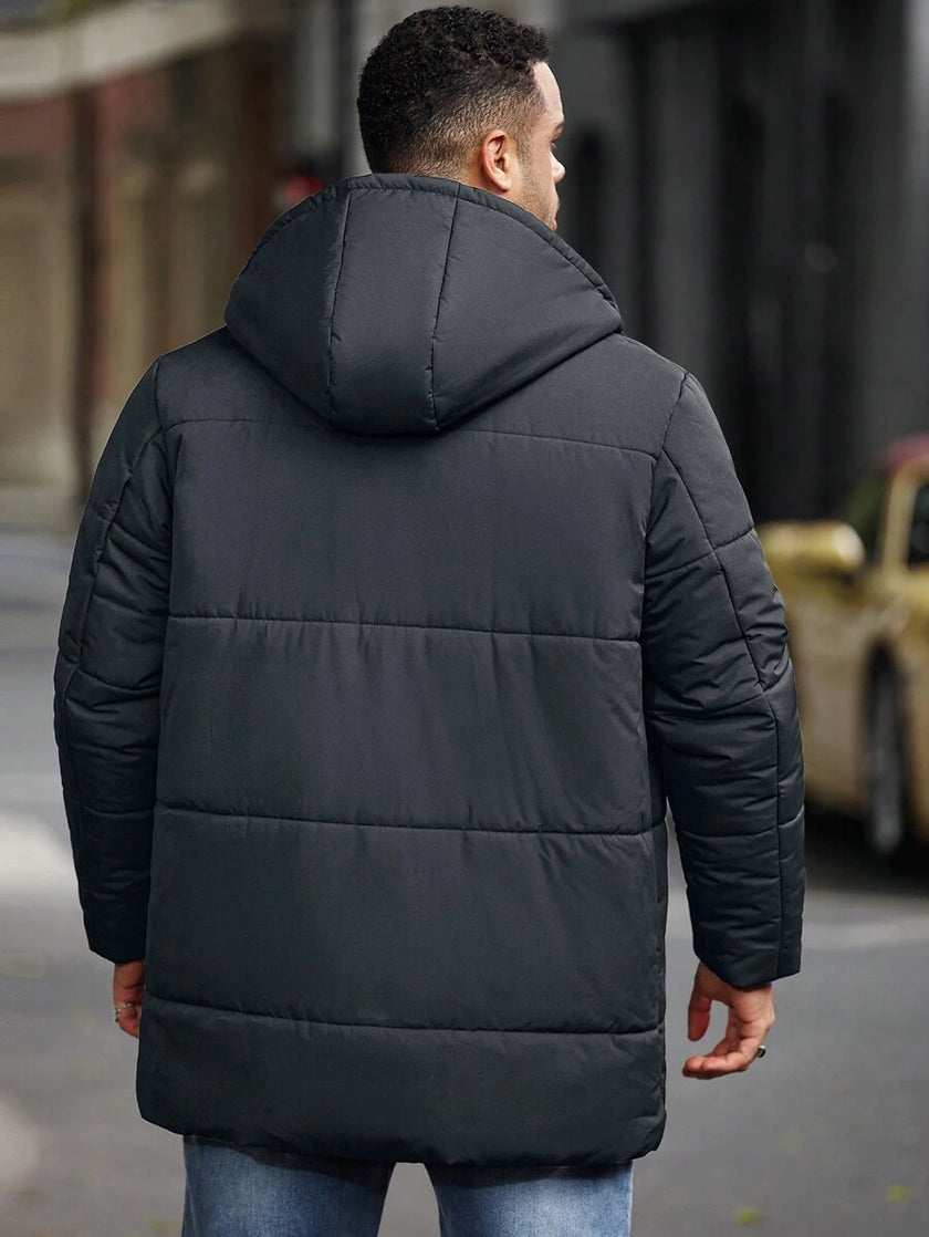 Padded Hooded Jacket Black - 6
