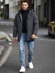 Padded Hooded Jacket Black - 7
