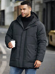 Padded Hooded Jacket Black - 9