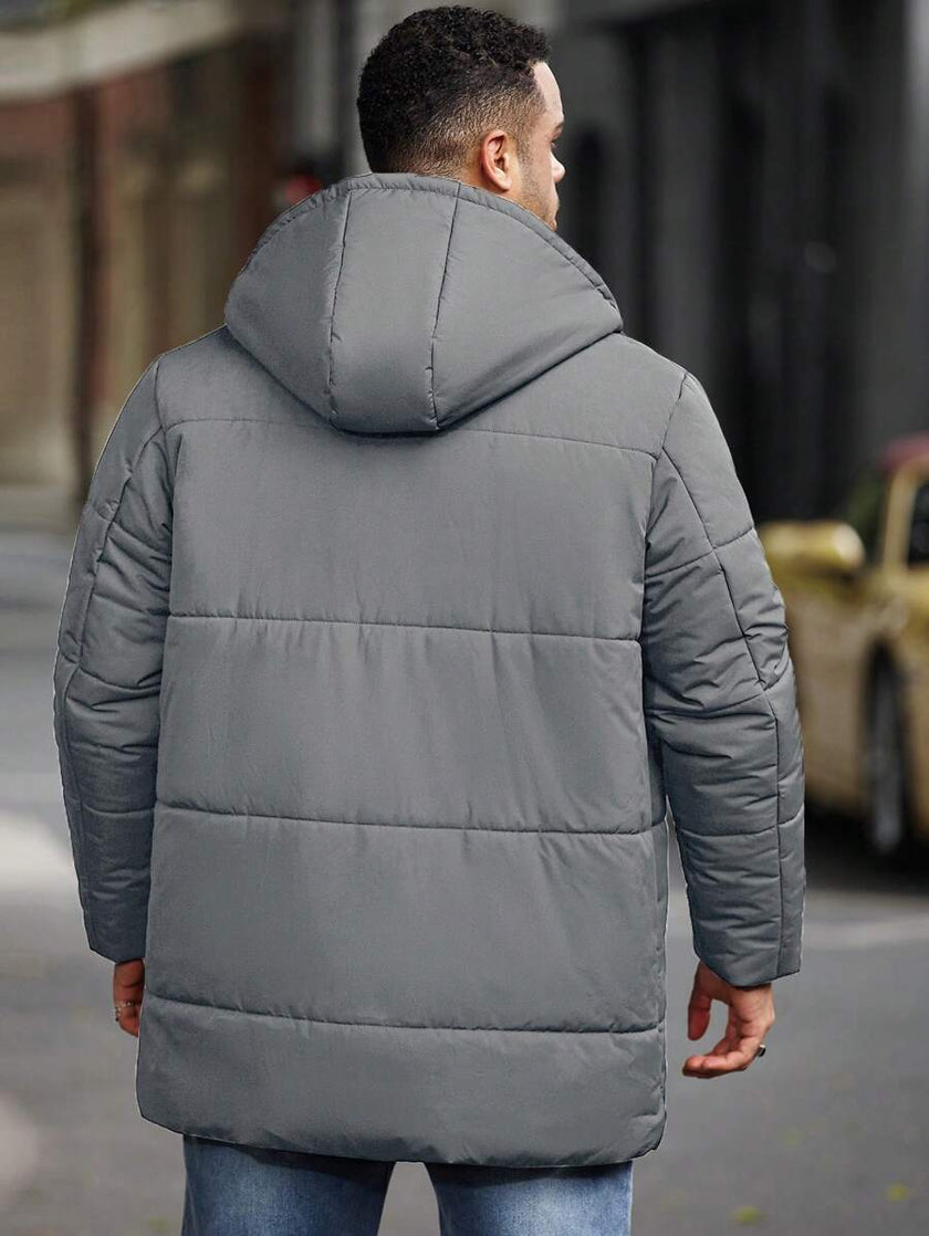 Padded Hooded Jacket Black - 16