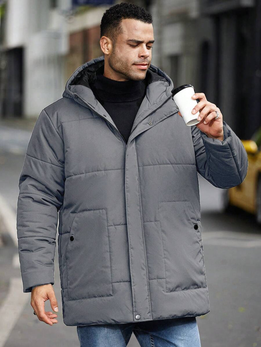 Padded Hooded Jacket Black - 20