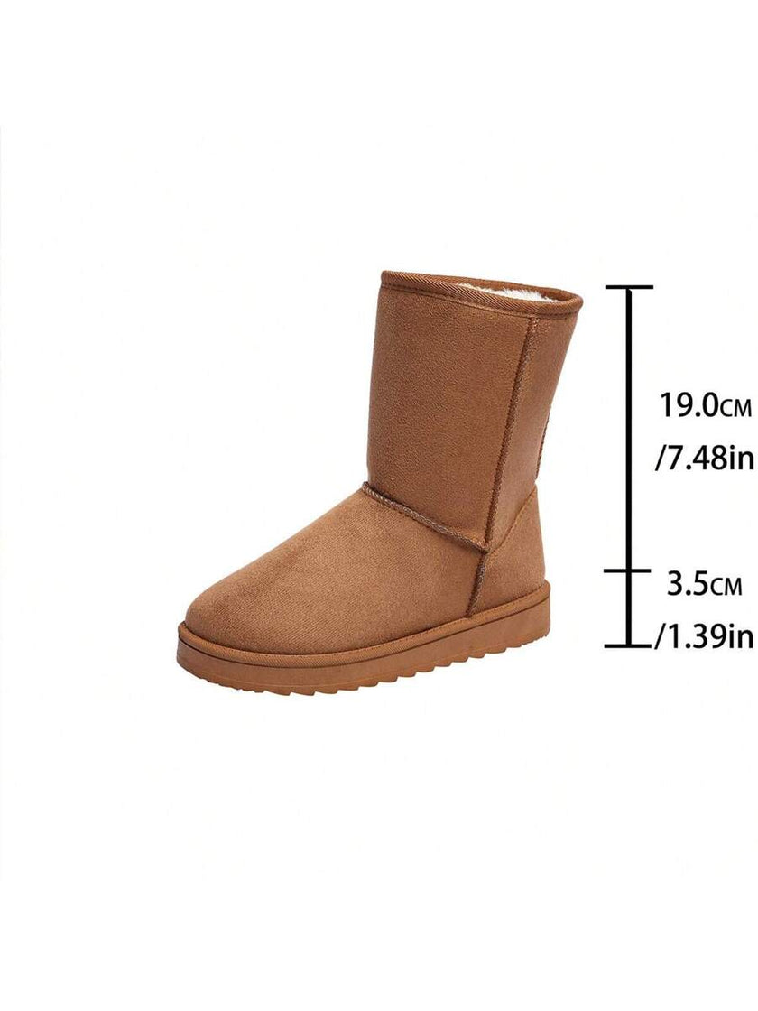 Cozy Suede Snow Boots - 18