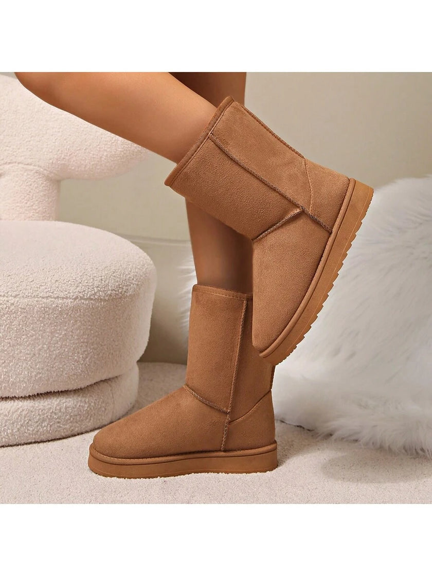 Cozy Suede Snow Boots - 15