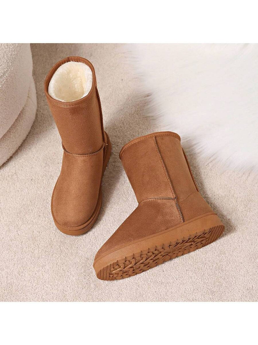 Cozy Suede Snow Boots - 12