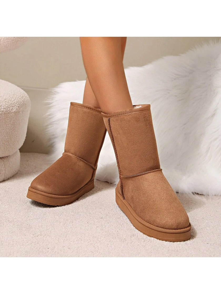 Cozy Suede Snow Boots - 14