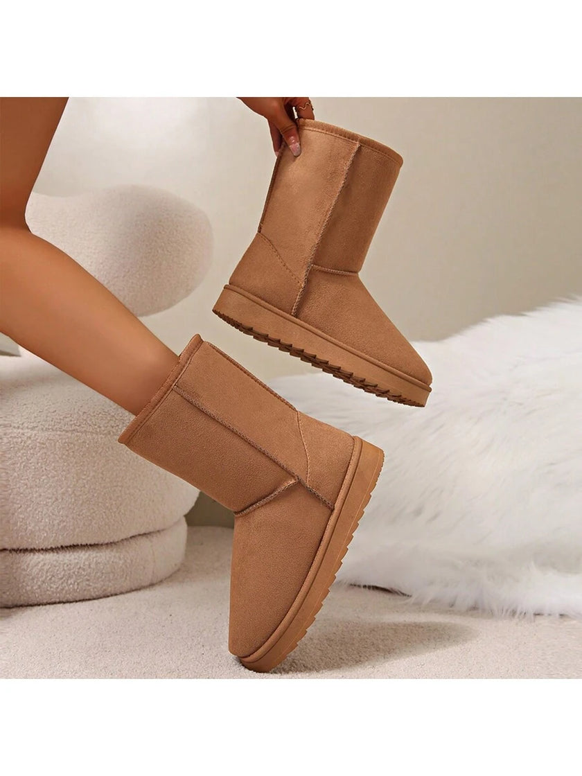 Cozy Suede Snow Boots - 13