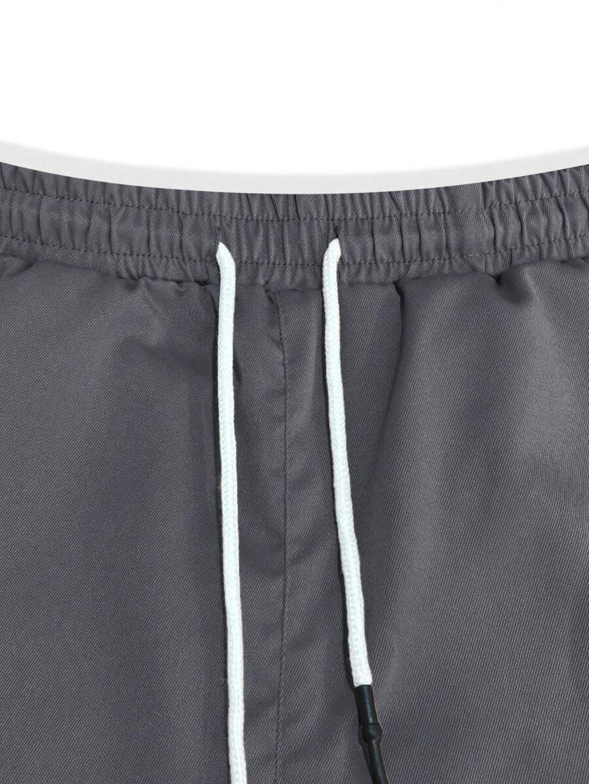 Slim Fit Cargo Trousers Dark Grey