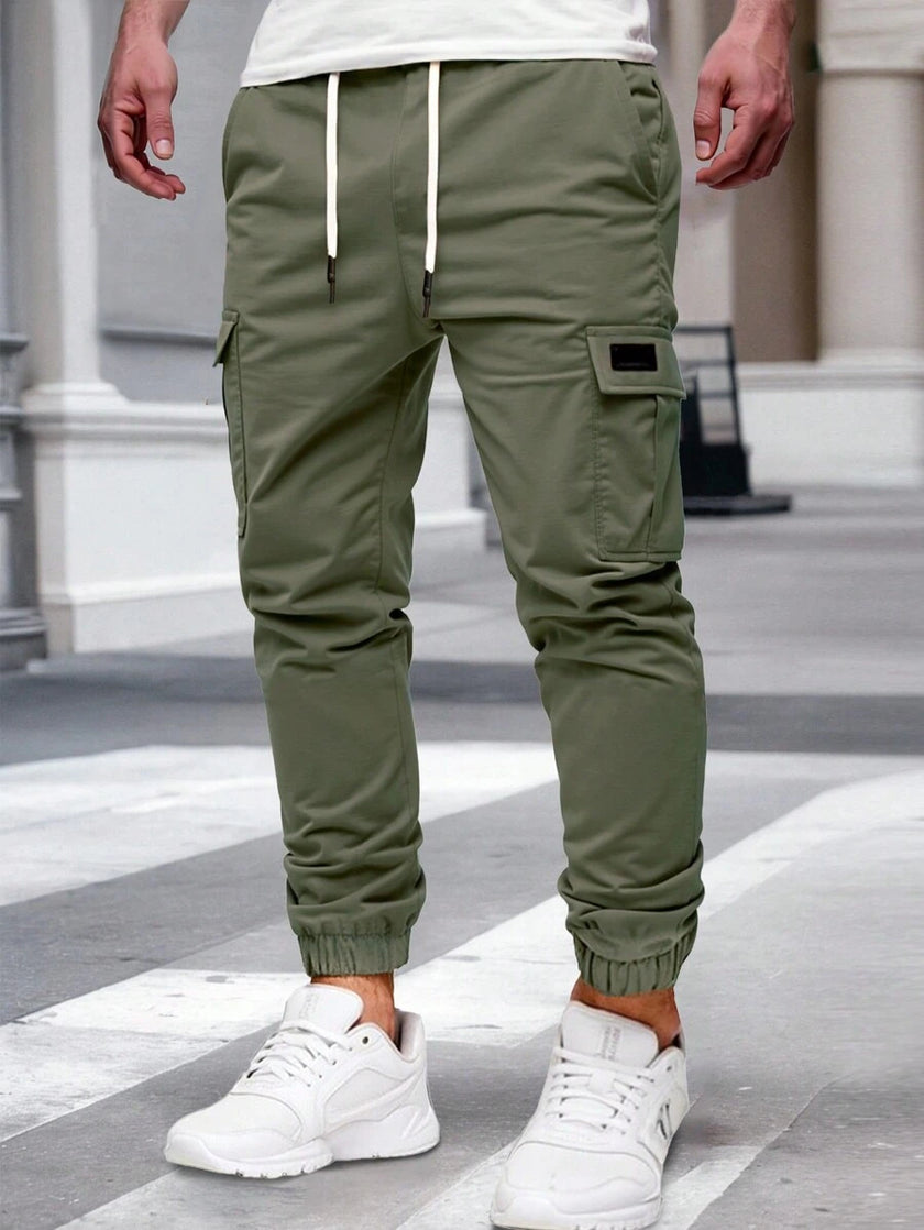 Slim Fit Cargo Trousers Dark Grey