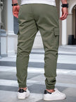 Slim Fit Cargo Trousers Dark Grey
