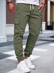 Slim Fit Cargo Trousers Dark Grey