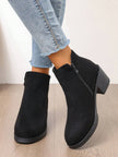 Chunky Black Ankle Boots - 2