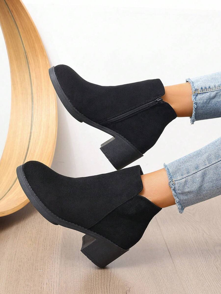 Chunky Black Ankle Boots - 3