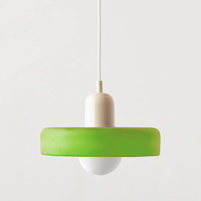 Colorful Glass Pendant Lamp with Adjustable Suspension
