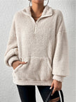 Plush Stand Collar Sweater