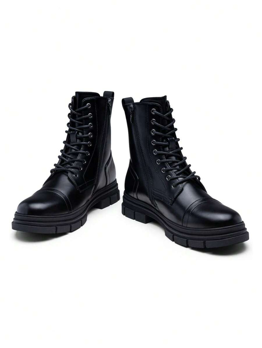 Black Combat Boots High Top - 13