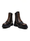 Black Combat Boots High Top - 6