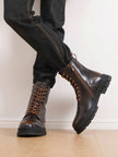 Black Combat Boots High Top - 4