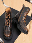 Black Combat Boots High Top - 1